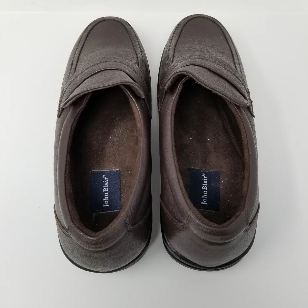 John Blair Goat Leather Loafer Slip On Shoes Brown Men's Size 9